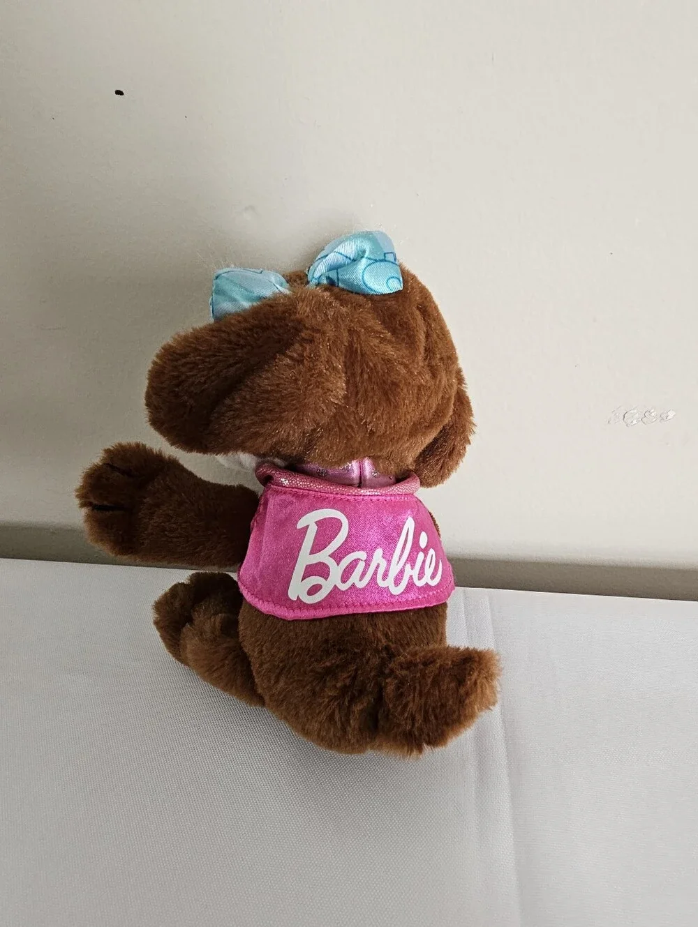 Barbie Great Puppy Adventure Puppy Plush Stuffed Animal Brown Pink Jacket